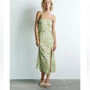 ZARA Printed Corsetry-Inspired Dress